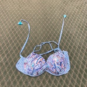 Designed push up bathing suit top